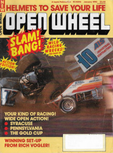 OPEN WHEEL 1990 JAN - HELMETS, WILD RACING WRECKS, SYRACUSE, PA, GOLD CUP